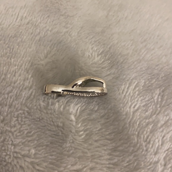Sterling Silver Cubic Zirconia Flip Flop Charm - Picture 3 of 6